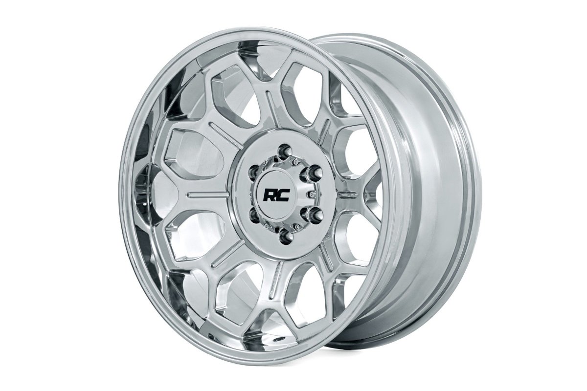 Wheel - Rough Country - 77 Series, One-Piece, 22x12, 6x5.5, -44mm Offset - Chrome